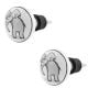 2 Pieces Grey Elephant Ceramic Flat Wine Bottle Stopper
